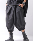 【RUNDHOLZ】 UNISEX FRONT FLAP COTTON RIB PANTS 253 0135_BLACK
