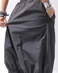 【RUNDHOLZ】 UNISEX FRONT FLAP COTTON RIB PANTS 253 0135_BLACK