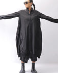 【RUNDHOLZ】 UNISEX COTTON RIB SHIRT CARDIGAN 253 0933_BLACK