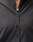 【RUNDHOLZ】 UNISEX COTTON RIB SHIRT CARDIGAN 253 0933_BLACK