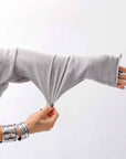 【bajra】 UNISEX BACK DRAPE& PRINTED LIGHT SWEAT TOP 159QK04_GREY PRINTED