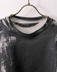 【bajra】 UNISEX BACK DRAPE& PRINTED LIGHT SWEAT TOP 159QK04_GREY PRINTED