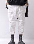 【bajra】 UNISEX SARROUEL SUPER STRETCH COTTON DENIM PANTS 159QP02_WHITE