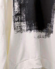【bajra】 UNISEX BACK DRAPE& PRINTED LIGHT SWEAT TOP 159QK04_WHITE PRINTED