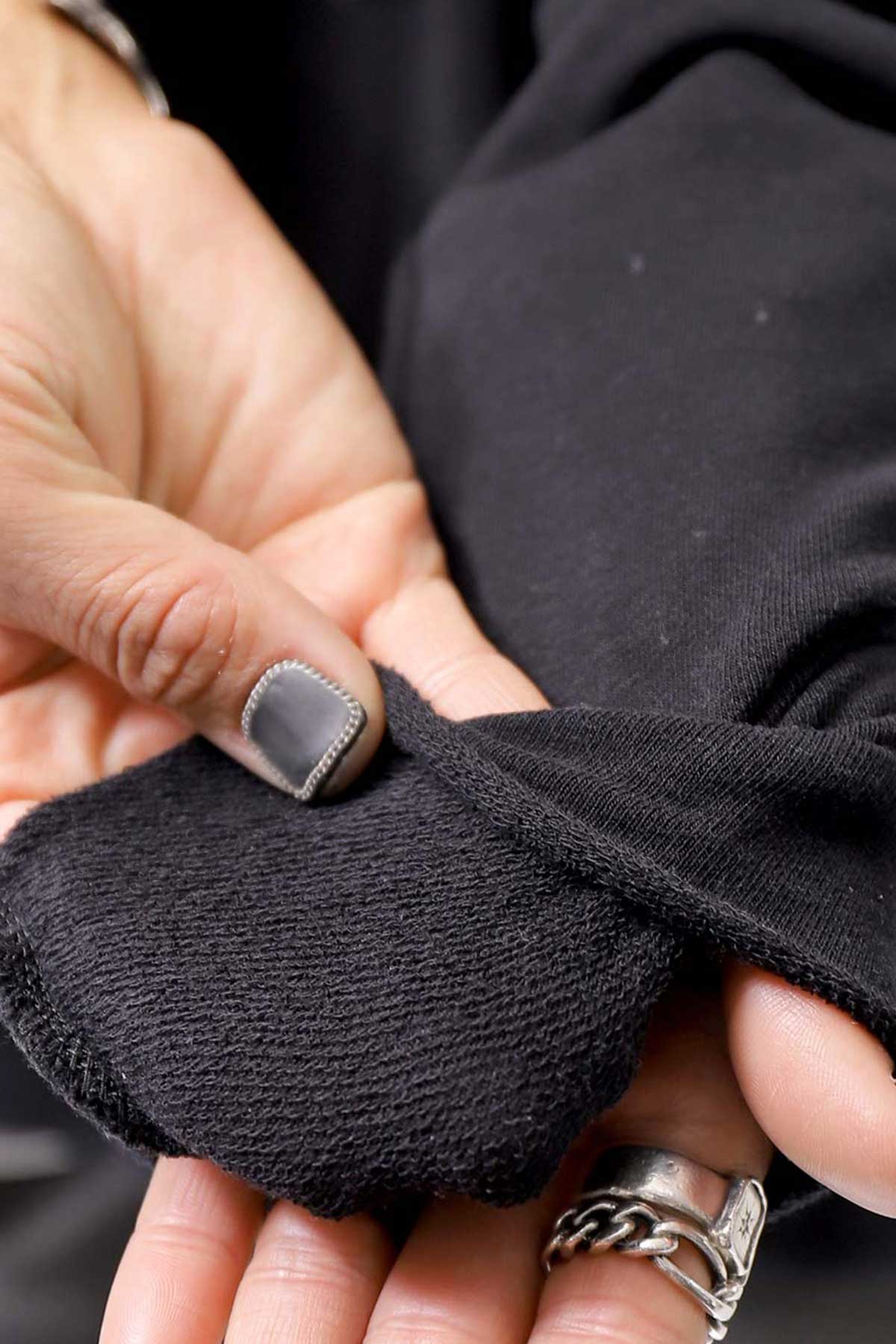 【bajra】 UNISEX BACK DRAPE TOP 154QK02_BLACK