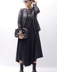 【Primordial is Primitive】 2WAY FRONT DRAPE LONG SLEEVE PANTS DRESS 959RO