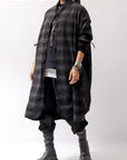 【bajra】 UNISEX BACK DRAPE SHIRT CARDIGAN 154QB01_BLACK