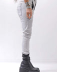 【thom/krom】 UNISEX SKINNY STRETCH DENIM PANTS WT79_BLEACH GREY(LIGHT GREY)