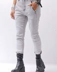 【thom/krom】 UNISEX SKINNY STRETCH DENIM PANTS WT79_BLEACH GREY(LIGHT GREY)