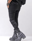 【thom/krom】 UNISEX SKINNY STRETCH DENIM PANTS WT79_BLACK