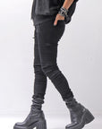 【thom/krom】 UNISEX SKINNY STRETCH DENIM PANTS WT79_BLACK