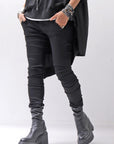 【thom/krom】 UNISEX SKINNY STRETCH DENIM PANTS WT79_BLACK