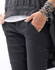【thom/krom】 UNISEX SKINNY STRETCH DENIM PANTS WT79_BLACK