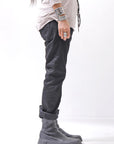 【thom/krom】 UNISEX LOW CROTCH STRETCH DENIM PANTS MT102_BLACK