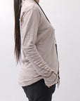 【thom/krom】 UNISEX SKIN COTTON DOUBLE LAYERED TOPS MTS922_STONE