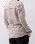【thom/krom】 UNISEX SKIN COTTON DOUBLE LAYERED TOPS MTS922_STONE