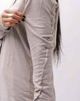 【thom/krom】 UNISEX SKIN COTTON DOUBLE LAYERED TOPS MTS922_STONE