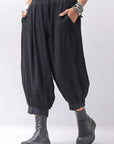 【studio b3】 UNISEX EMBOSSED MOROCCAN PANTS RBB1945_BLACK
