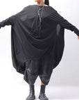 【RUNDHOLZ】 2WAY HOLE ASYMMETRY DRAPE LONG TOP DRESS 252 0937_BLACK