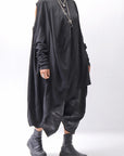 【RUNDHOLZ】 2WAY HOLE ASYMMETRY DRAPE LONG TOP DRESS 252 0937_BLACK