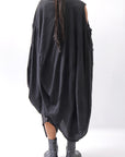 【RUNDHOLZ】 2WAY HOLE ASYMMETRY DRAPE LONG TOP DRESS 252 0937_BLACK