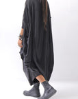 【RUNDHOLZ】 2WAY HOLE ASYMMETRY DRAPE LONG TOP DRESS 252 0937_BLACK