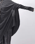 【RUNDHOLZ】 2WAY HOLE ASYMMETRY DRAPE LONG TOP DRESS 252 0937_BLACK