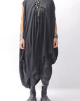 【RUNDHOLZ】 2WAY HOLE ASYMMETRY DRAPE LONG TOP DRESS 252 0937_BLACK