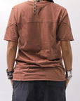 【thom/krom】 UNISEX REGULAR FIT COTTON TEE MTS924_RED WOOD