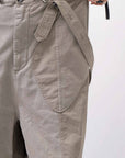 【Andrea Ya'aqov】 UNISEX 2WAY SHOULDER SALOPETTE PARACHUTE PANTS PAK71_OLIVE BEIGE