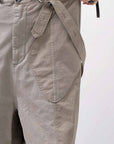 【Andrea Ya'aqov】 UNISEX 2WAY SHOULDER SALOPETTE PARACHUTE PANTS PAK71_OLIVE BEIGE