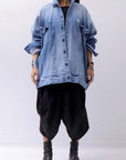 【bajra】 UNISEX OVERSIZED STRETCH DENIM JACKET 143QJ01_BLUE WASH