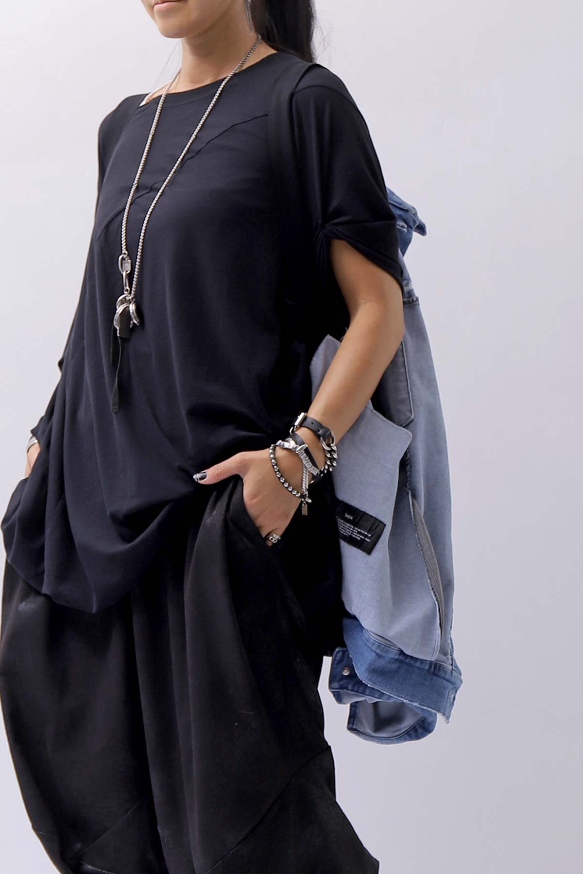 【bajra】 UNISEX OVERSIZED STRETCH DENIM JACKET 143QJ01_BLUE WASH