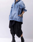 【bajra】 UNISEX OVERSIZED STRETCH DENIM JACKET 143QJ01_BLUE WASH