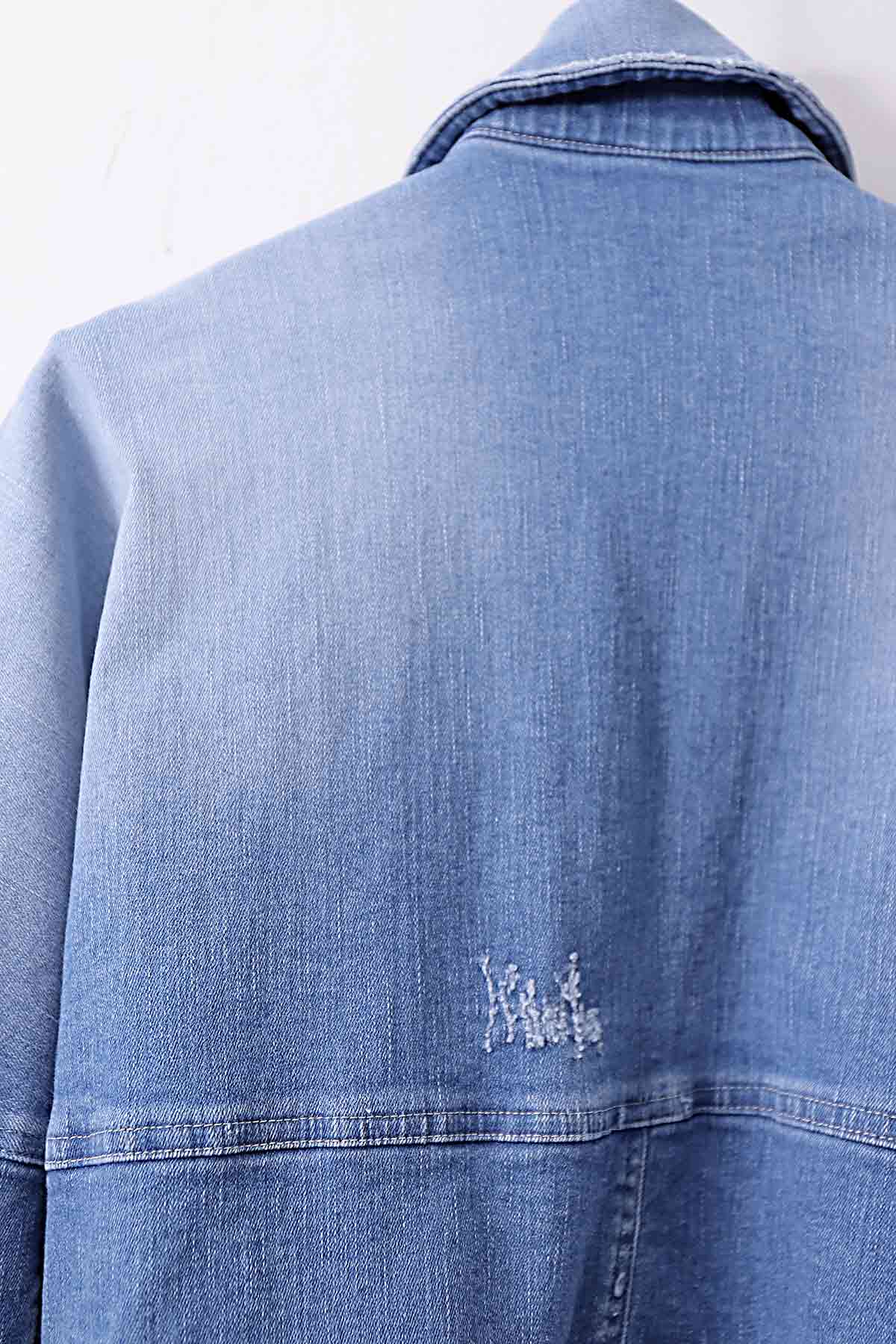 【bajra】 UNISEX OVERSIZED STRETCH DENIM JACKET 143QJ01_BLUE WASH