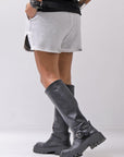 【thom/krom】 LIGHT SWEAT SIDE-CUT SHORTS WST432_SPRAY GREY