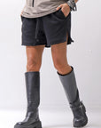 【thom/krom】 LIGHT SWEAT SIDE-CUT SHORTS WST432_BLACK