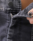 【bajra】 UNISEX SARROUEL SUPER STRETCH COTTON DENIM PANTS 159QP03_USED BLACK WASH