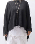 【RUNDHOLZ】 OVERSIZED GRUNGE SILK KNIT_BLACK