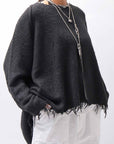 【RUNDHOLZ】 OVERSIZED GRUNGE SILK KNIT_BLACK