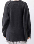 【RUNDHOLZ】 OVERSIZED GRUNGE SILK KNIT_BLACK