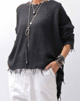 【RUNDHOLZ】 OVERSIZED GRUNGE SILK KNIT_BLACK