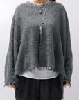 【RUNDHOLZ】 OVERSIZED GRUNGE SILK KNIT_SEAWEED