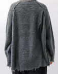 【RUNDHOLZ】 OVERSIZED GRUNGE SILK KNIT_SEAWEED