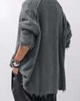 【RUNDHOLZ】 OVERSIZED GRUNGE SILK KNIT_SEAWEED