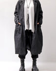 【studio b3】 UNISEX OVERSIZED LONG CARDIGAN SHIRT CB1298_GRAPHITE BLACK