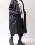 【studio b3】 UNISEX OVERSIZED LONG CARDIGAN SHIRT CB1298_GRAPHITE BLACK