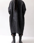 【studio b3】 UNISEX OVERSIZED LONG CARDIGAN SHIRT CB1298_GRAPHITE BLACK