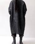 【studio b3】 UNISEX OVERSIZED LONG CARDIGAN SHIRT CB1298_GRAPHITE BLACK