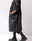 【studio b3】 UNISEX OVERSIZED LONG CARDIGAN SHIRT CB1298_GRAPHITE BLACK